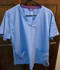 Carhartt Force Scrubs Top Ave Bottom Light Blue Size Large C12110 Drawstrings