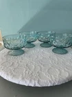 Vintage Anchor Hocking Lido Milano Aqua Blue Sherbet