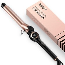 Curling Tongs 19mm, Large Barrel Hair Curler for Hair, Ceramic Long Barrel Hair