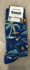 Just Fun Socks Hawaii Island Collection - Men's Crew Sock - Size 9-13 NEW 