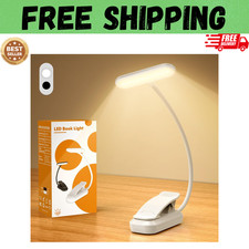 20 Led Book Light Clip On, USB Rechargeable Reading Light, Eye Caring 3 Color Te