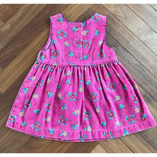 Vestido Floral Rosa OshKosh B'gosh Vintage Talla 18 Meses - Imagen 2 de 4