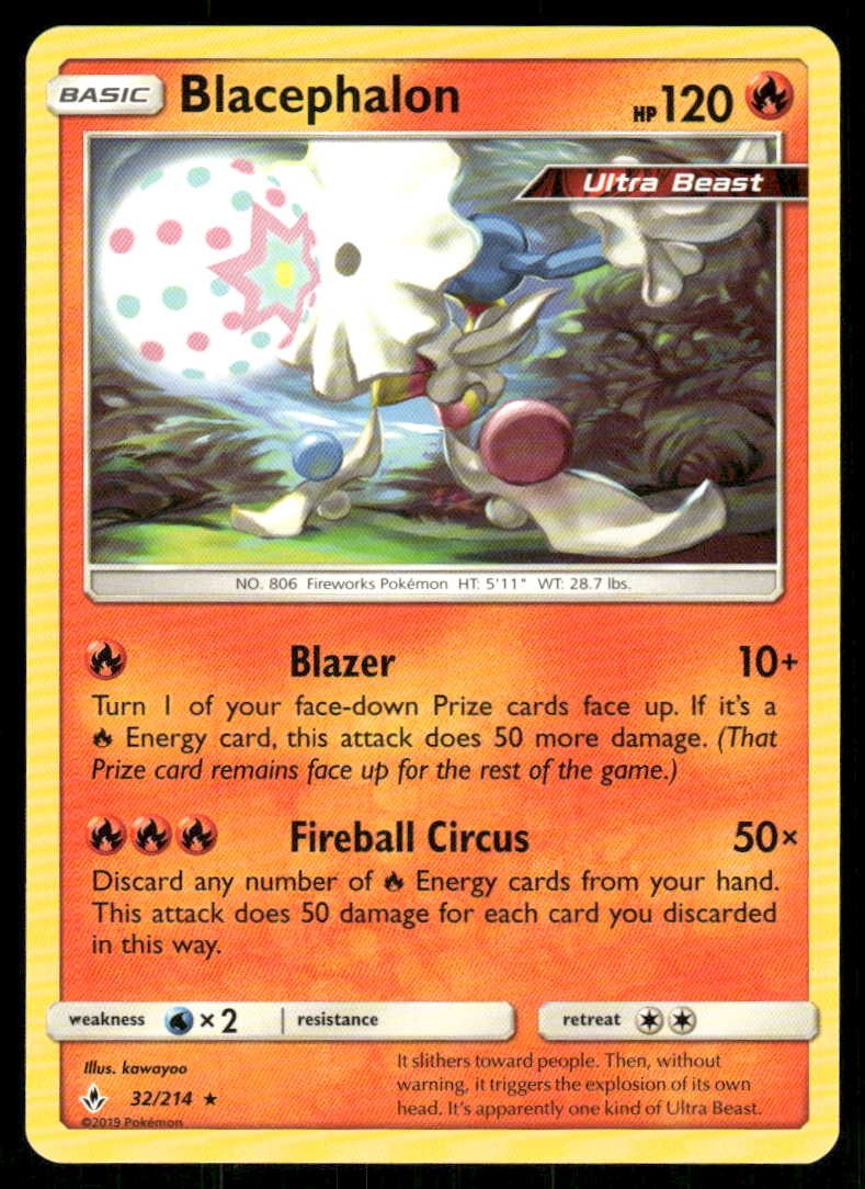 Pokemon Blacephalon Unbroken Bonds 32/214 R NM/M