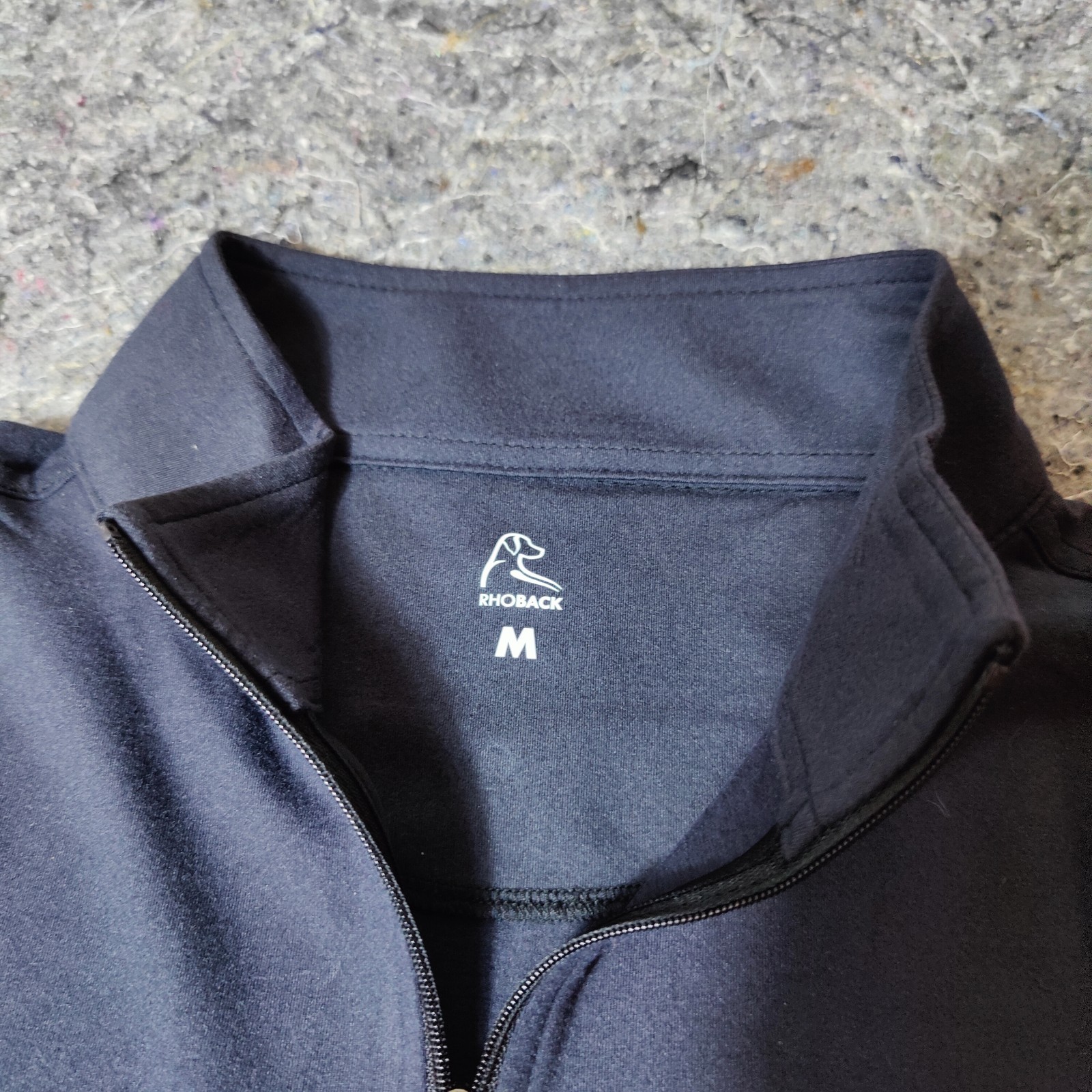 Rhoback Mens Performance Q-Zip Solid Black Long S… - image 3