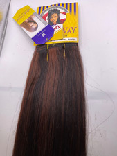 Milky Way 100 Human Hair Yaky Weave 14" Color: P1B/33