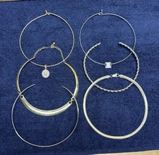 Estate Find Lot Of Choker Style Necklaces X 6.  1- ROMAN Pendant