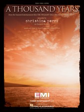 A Thousand Years Christina Perri Song for Piano Vocal Sheet Music Guitar Chords