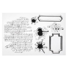 Transparent Silicone Stamps, 1 Pcs T1376 Ancient Text Text Clear Stamps, Clear