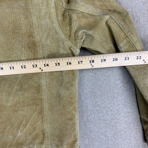 Eddie Bauer Seattle Suede Jacket Size XS tan jacket Trucker 100% Genuine Leathe - Picture 4 of 8