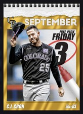 DIGITAL Topps Bunt C.J. Cron Free Pack Friday Gold And Base Colorado Rockies