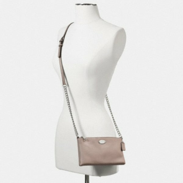Coach 52709 Quinn Crossbody in Pebble Leather Saddle Gem