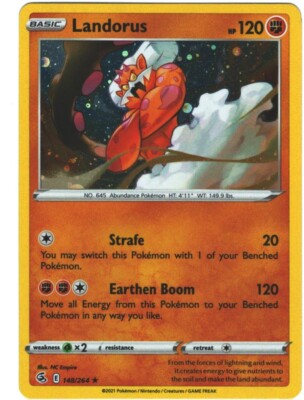 Landorus 148/264 Fusion Strike Cosmos Holo Rare Pokemon Card Pokémon TCG