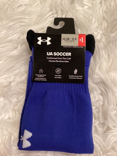 1 UNDER ARMOUR YOUTH SOCKS TEAM & soccer OVER THE CALF-cushioned - Picture 17 of 31