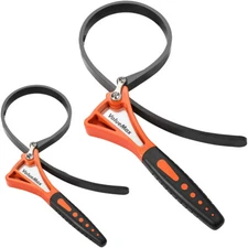 ValueMax 2 Pcs Rubber Strap Wrench Set Adjustable Strap,Comfort Nylon TPR Handle