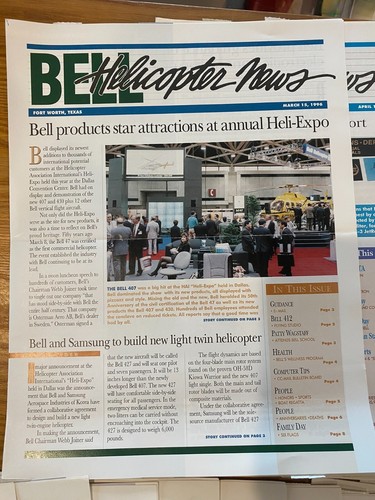 1996 Bell Helicopter News Employee Publications - Picture 5 of 23