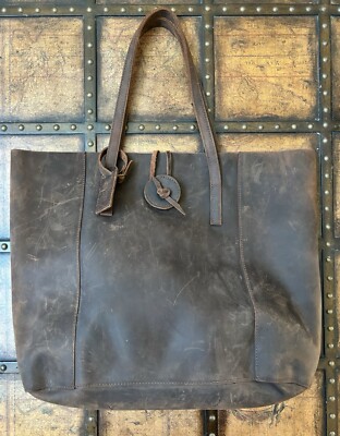 Baseballism Vintage Glove Leather Original Tote Bag - Dark Brown Chocolate