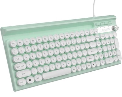 Wired Keyboard, Cute Keyboard Easy To Type compact Full Size 102 Keys