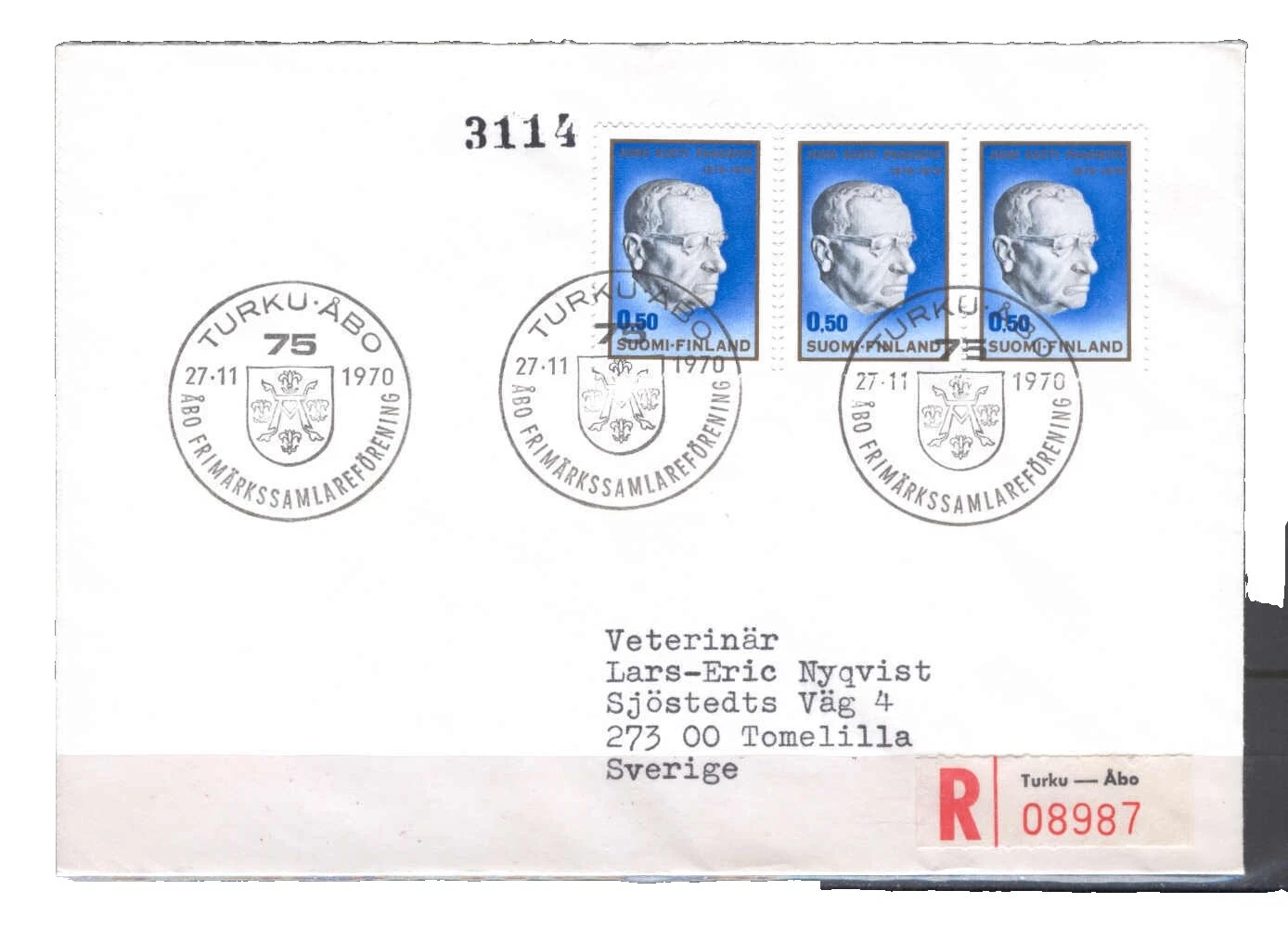 Cubierta de los políticos Sellos finlandés