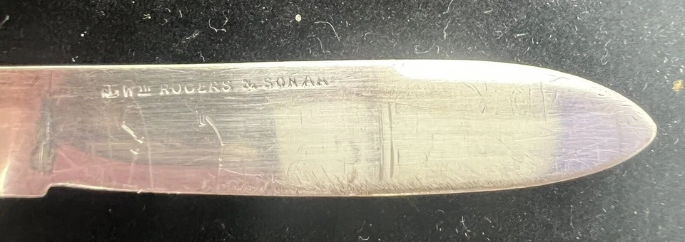 Старинный складной фруктовый нож Wm William Rogers 1890-е оригинальная коробка моряк Нью-Йорк - Изображение 4 из 4