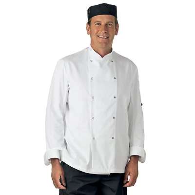 DG WORKWEAR WHITE LONG & SHORT SLEEVE CHEF JACKET (UNISEX)