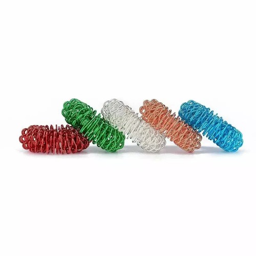 Acupressure Pain Therapy Finger Massager Circulation Ring 100 pcs Sujok Ring - Picture 5 of 8