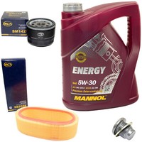 MotoröL Filter Set 5W30 5 Liter + ÖLablassschraube FüR Dacia Logan Renault