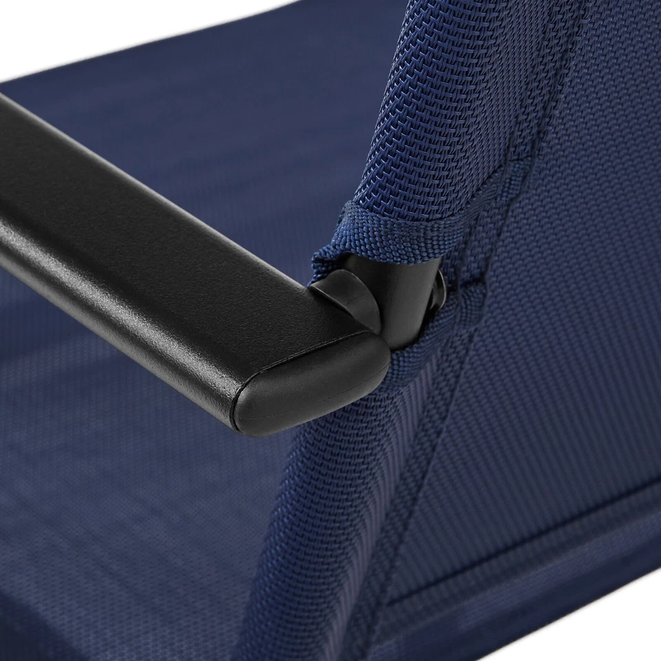 Juego de 2 Sillones Plegable de Acero y Eslinga para Adultos Exterior Patio Portátil Plegable Foto 4 de 4