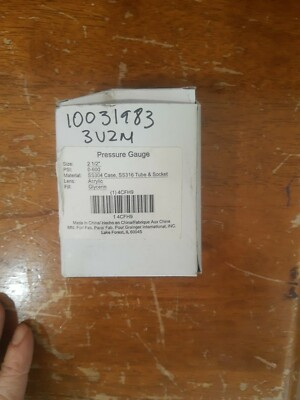 #ad #ad NEW Grainger 2 1 2quot; Pressure Gauge 0 600 PSI Liquid Fill 0 4000 kPa # 4CFH9 $15.99