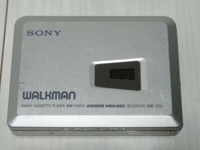 SONY WALKMAN ポータブル カセットラジオプレーヤーWM-FX855 SONY WM-FX855 1997 Walkman W/Accessories Cassette Player Made in