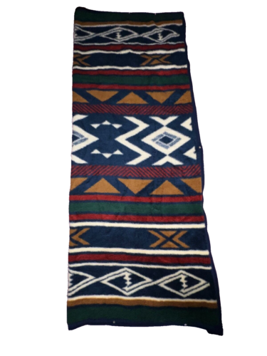 Vintage Biederlack Aztec Native American Print Southwestern Made in USA Blanket - Picture 1 of 9