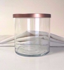 1 - ILLUMINATIONS Candle Jar, Flat Lid, EMPTY, Clean 12.5oz, Wax/Glue-Free