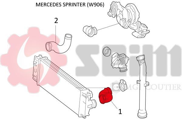 Durite turbo renforcée Sprinter 311 CDI 4X4 résistante haute pression - 3