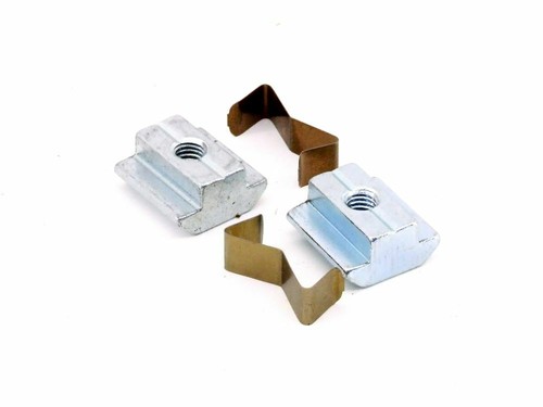 2x M6 sliding block 20mm hammer nut retaining spring clamp groove 10 aluminium profile nut