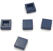 Lego 5 New Dark Blue Tiles Flat Smooth 1 x 1 Pieces