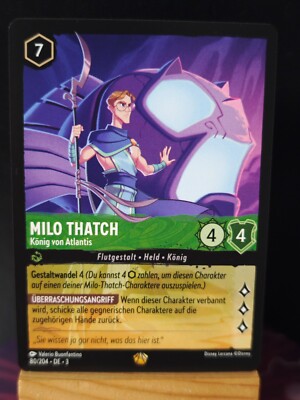 Lorcana Milo Thatch König von Atlantis 80/204 Die Tintenlande Legendär DE NM