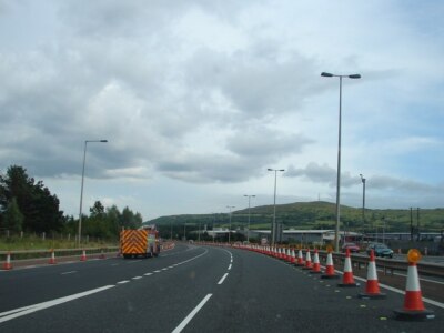 Foto 6x4 Slip Road an Kreuzung 4 des M2 Hyde Park \/J2981 The Fire Eng c2007