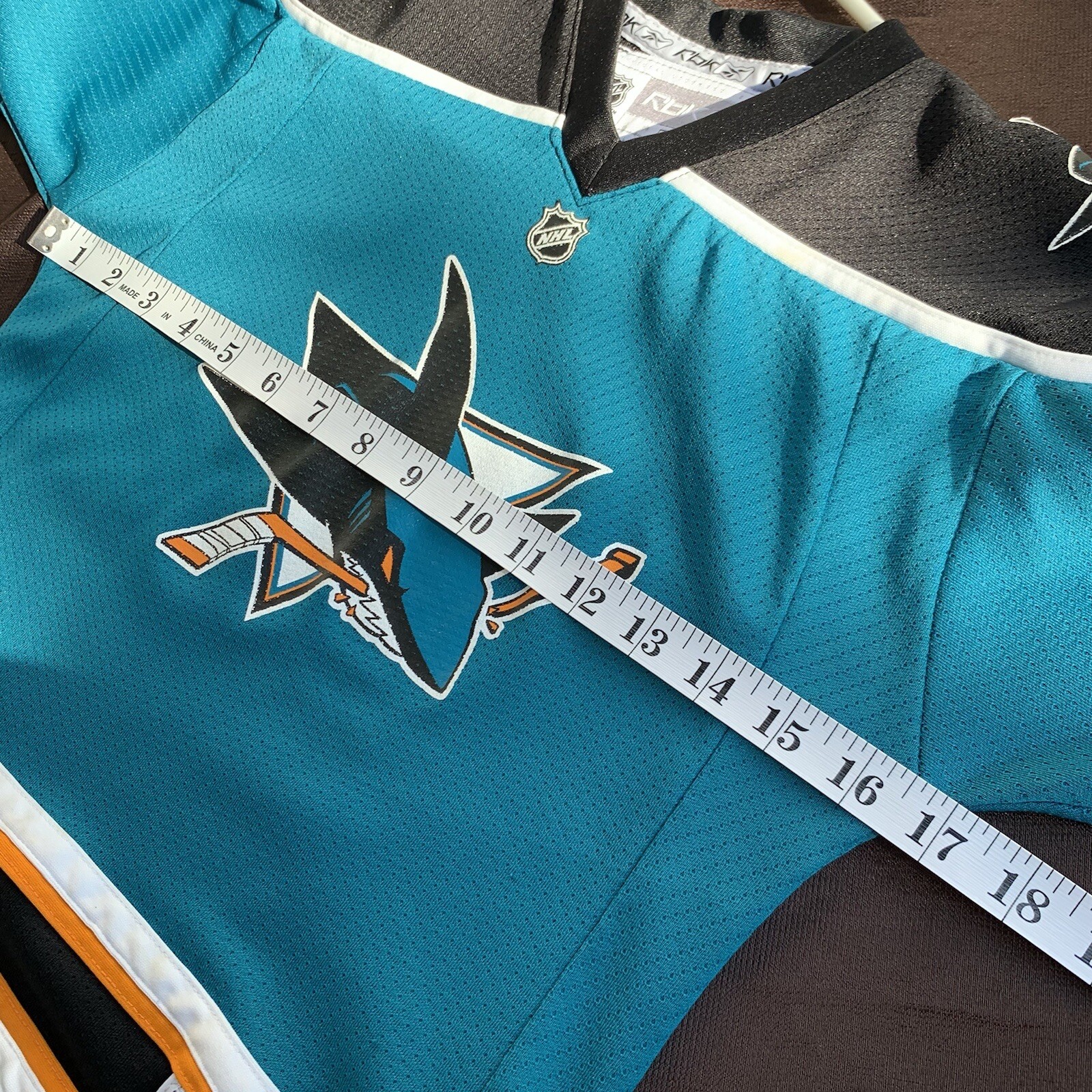 San Jose Sharks NHL Hockey Jersey Youth 47 Teal Color rbk eBay