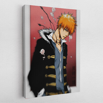 Leinwandbild Poster Acryl Glas Pop-Art Ichigo Kurosaki Bleach Anime Manga Rukia