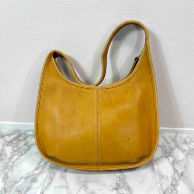 バッグ Old Coach Ergo Zip Shoulder Bag Yellow Rare OLD COACH Ergo 9020 Zip Hobo Shoulder Bag Yellow
