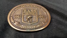 BASS Anglers Sportsman Society 25th Anniversary 1967-1992 Vintage Belt Buckle