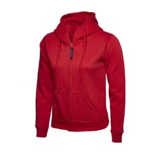 Uneek Ladies Classic Full Zip Hooded Sweatshirt Comfy Breathable Casual Hoodie