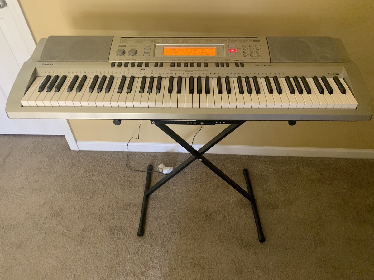 Casio WK-200 76-Key Electronic Keyboard w/Stand | eBay