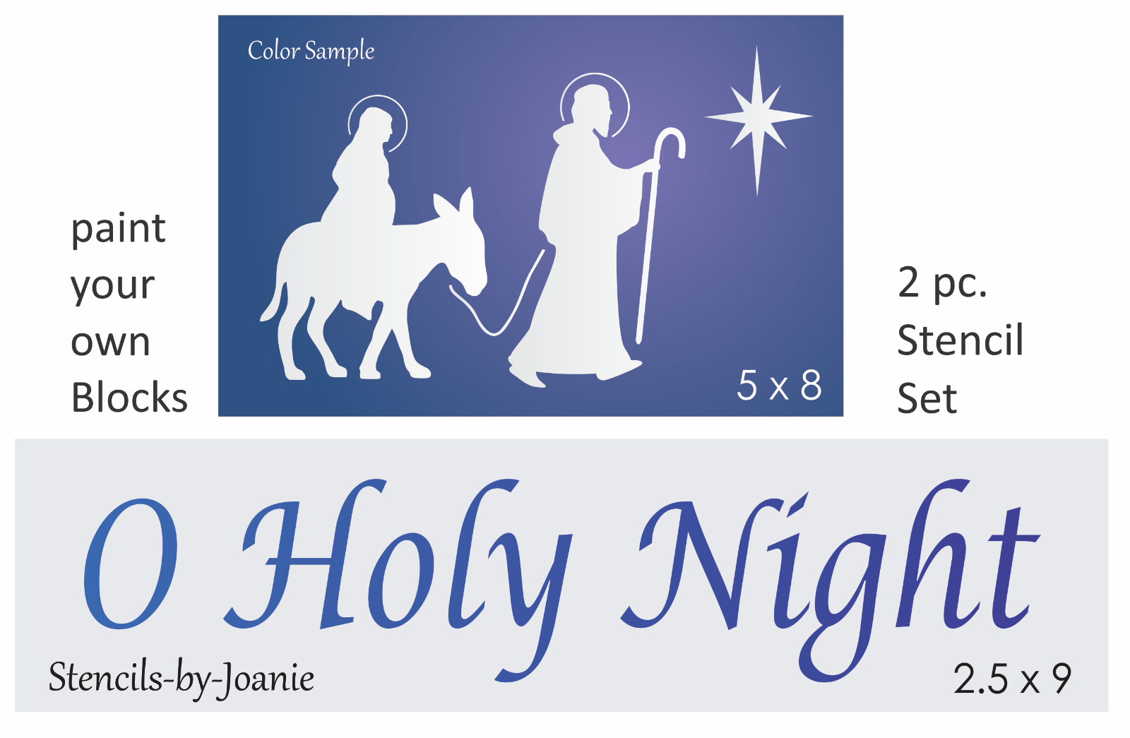 O Holy Night Nativity Stencil