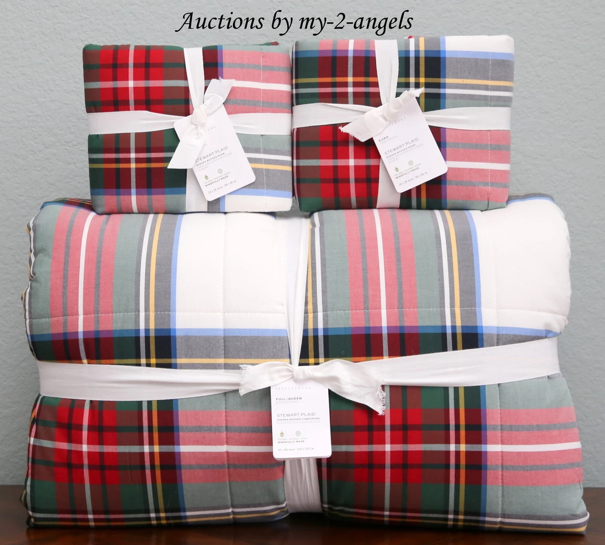 Pottery barn cheap plaid comforter
