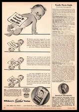 1942 Pillsbury Flour Mills Enriched Farina Baby Cereal Box Vintage Print Ad