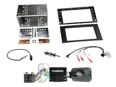 CTKFD75 BLACK DOUBLE DIN STEERING CONTROLS FAKRA KIT FOR FORD KUGA S-MAX TRANSIT