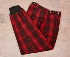 Men's VTG 1950s Red  Black Woolrich Plaid Hunting Pants Sz 36x32 50s