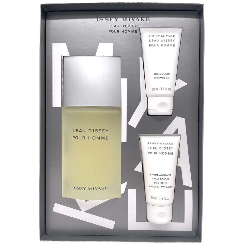 Juego de 3 piezas Issey Miyake L'Eau D'Issey para hombre (4,2 oz EDT + 1,6 oz gel + bálsamo A/S) Foto 2 de 3