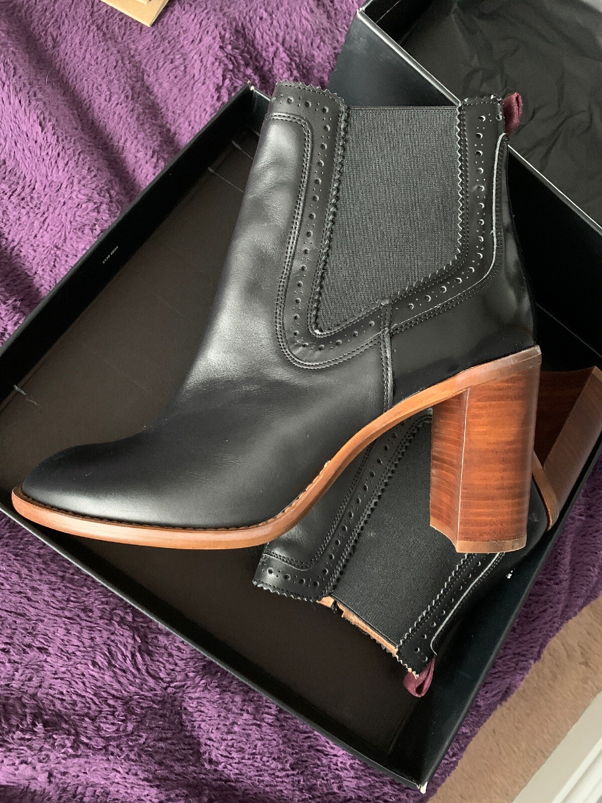 Kurt Geiger Safari Black Leather Boots 
