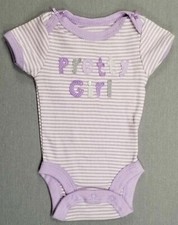 Baby Girl Clothes Nwot Babies R Us Preemie Purple Striped Pretty Girl Bodysuit